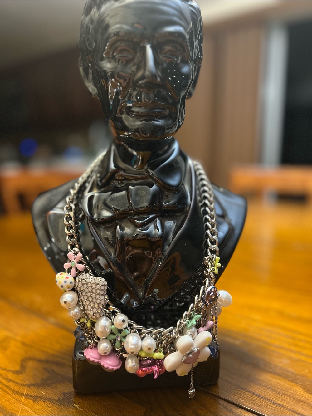 Betsey Johnson Floral Bib Necklace - Picture 2 of 6